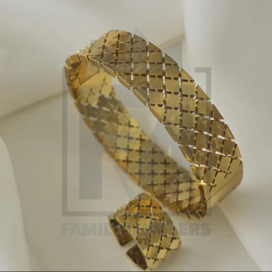 Sparkle Bangle & Ring Set (Adjustable Ring)