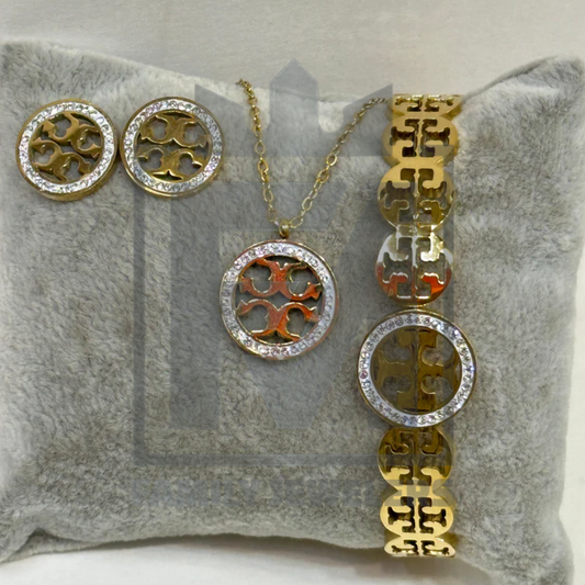 Stainless Steel diamantés Set